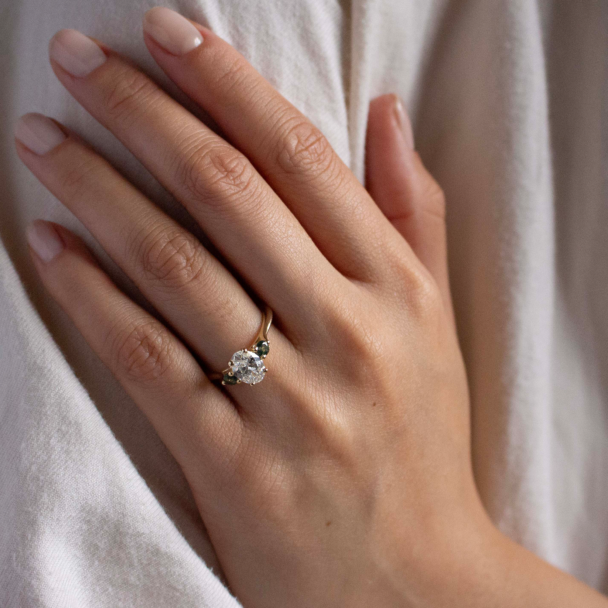 lab-grown diamond engagement ring