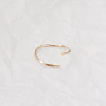 18ct Gold Textured Conch Hoop