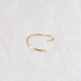 18ct Gold Textured Conch Hoop