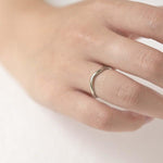 18ct White Gold Curved Nesting Wedding Ring