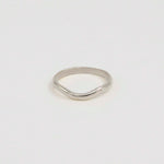 18ct White Gold Curved Nesting Wedding Ring