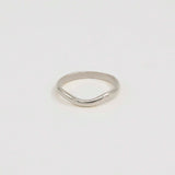 18ct White Gold Curved Nesting Wedding Ring