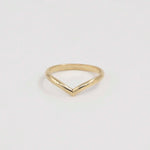 18ct Yellow Gold Chevron Nesting Wedding Ring