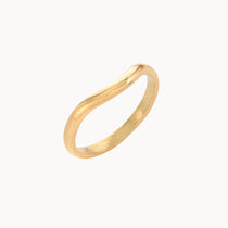 18ct Yellow Gold Curved Nesting Wedding Ring