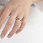 18ct Yellow Gold Wide Flat Wedding Ring