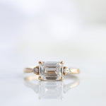 3 Stone Diamond Baguette Engagement Ring