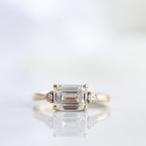 3 Stone Diamond Baguette Engagement Ring