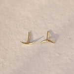 9ct Gold Dainty Eclipse Stud Earrings