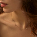 9ct Gold Delicate Diamond Drop Necklace