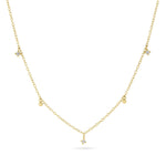 9ct Gold Delicate Diamond Drop Necklace