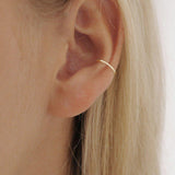 9ct Gold Delicate Hammered Conch Ear Cuff