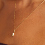 9ct Gold Dew Drop Pendant Necklace