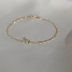 9ct Gold Diamond Chain Bracelet