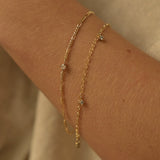 9ct Gold Diamond Chain Bracelet