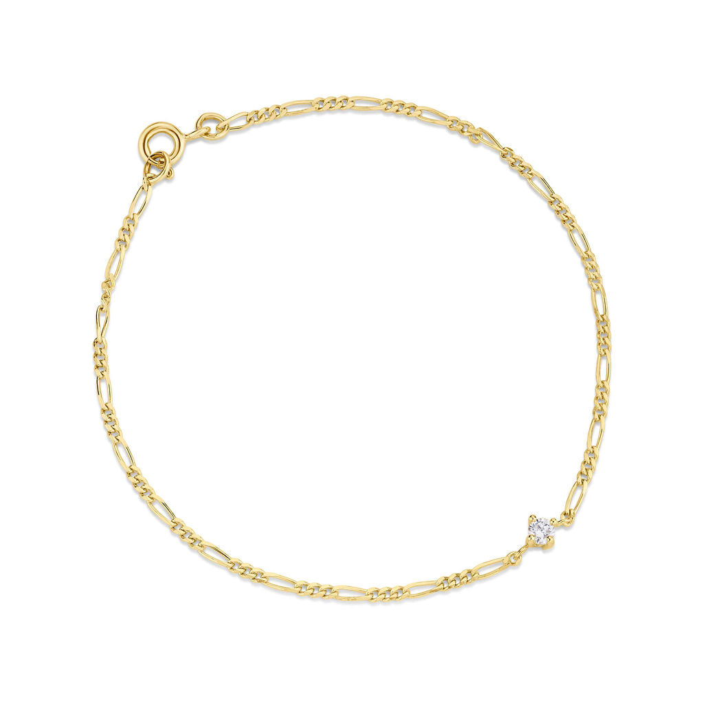 9ct Gold Diamond Chain Bracelet