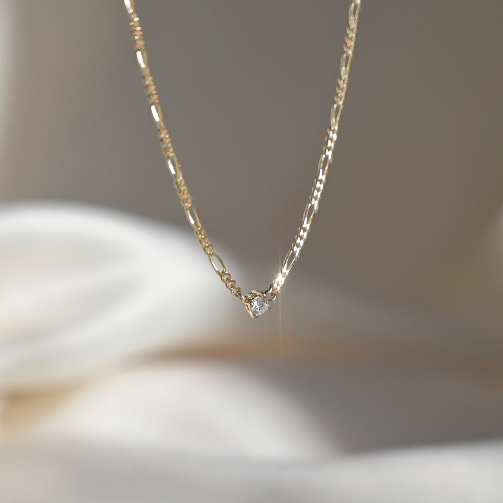 9ct Gold Diamond Chain Necklace