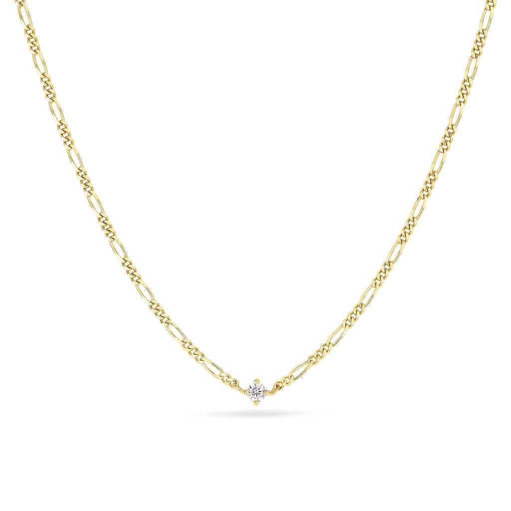 9ct Gold Diamond Chain Necklace