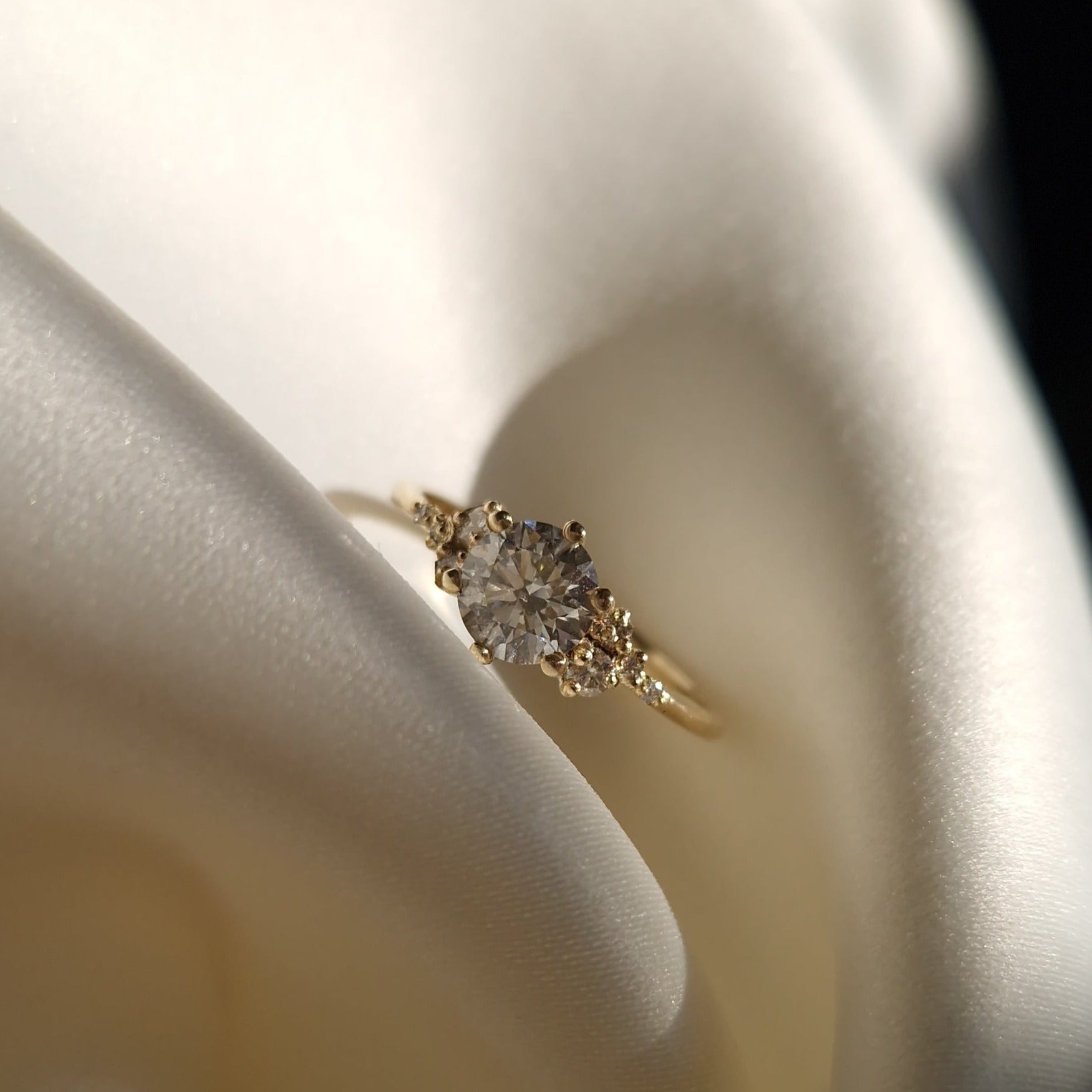 9ct Gold Diamond Cluster Engagement Ring