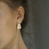 9ct Gold Flower Petal Drop Earring