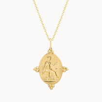 9ct Gold Goddess Themis Pendant Necklace