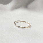 9ct Gold Hammered Stacking Ring