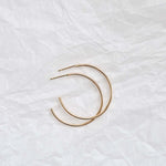 9ct Gold Large Delicate Hoop Earrings