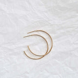 9ct Gold Large Delicate Hoop Earrings