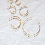 9ct Gold Large Delicate Hoop Earrings