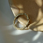 9ct Gold Organic Three Stone Engagement Ring