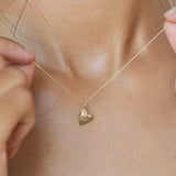 9ct Gold Personalised Handformed Heart Pendant Necklace