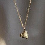 9ct Gold Personalised Handformed Heart Pendant Necklace