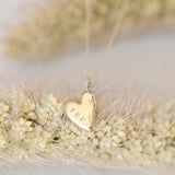 9ct Gold Personalised Handformed Heart Pendant Necklace