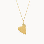 9ct Gold Personalised Handformed Heart Pendant Necklace