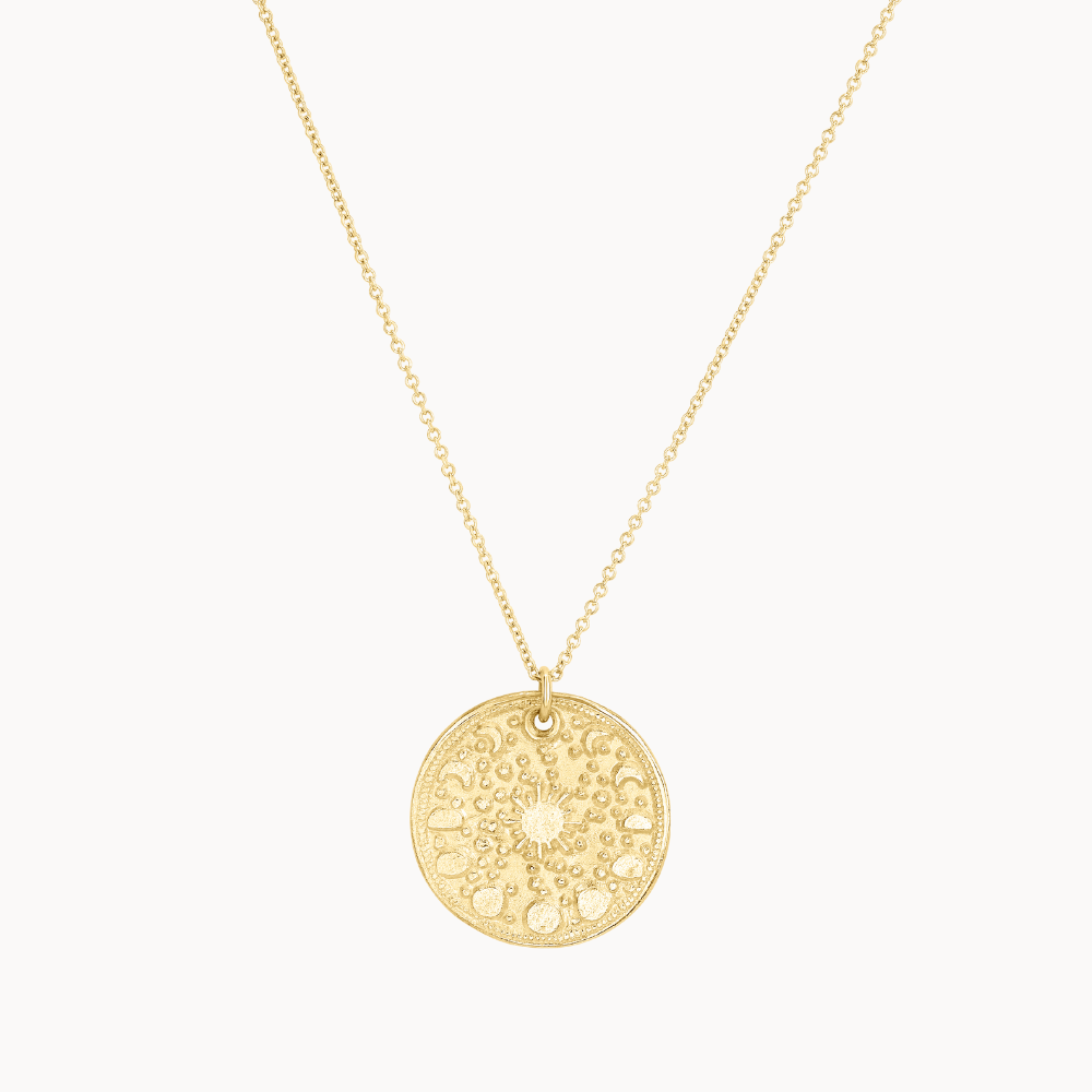 9ct Gold Personalised Moonphase Necklace