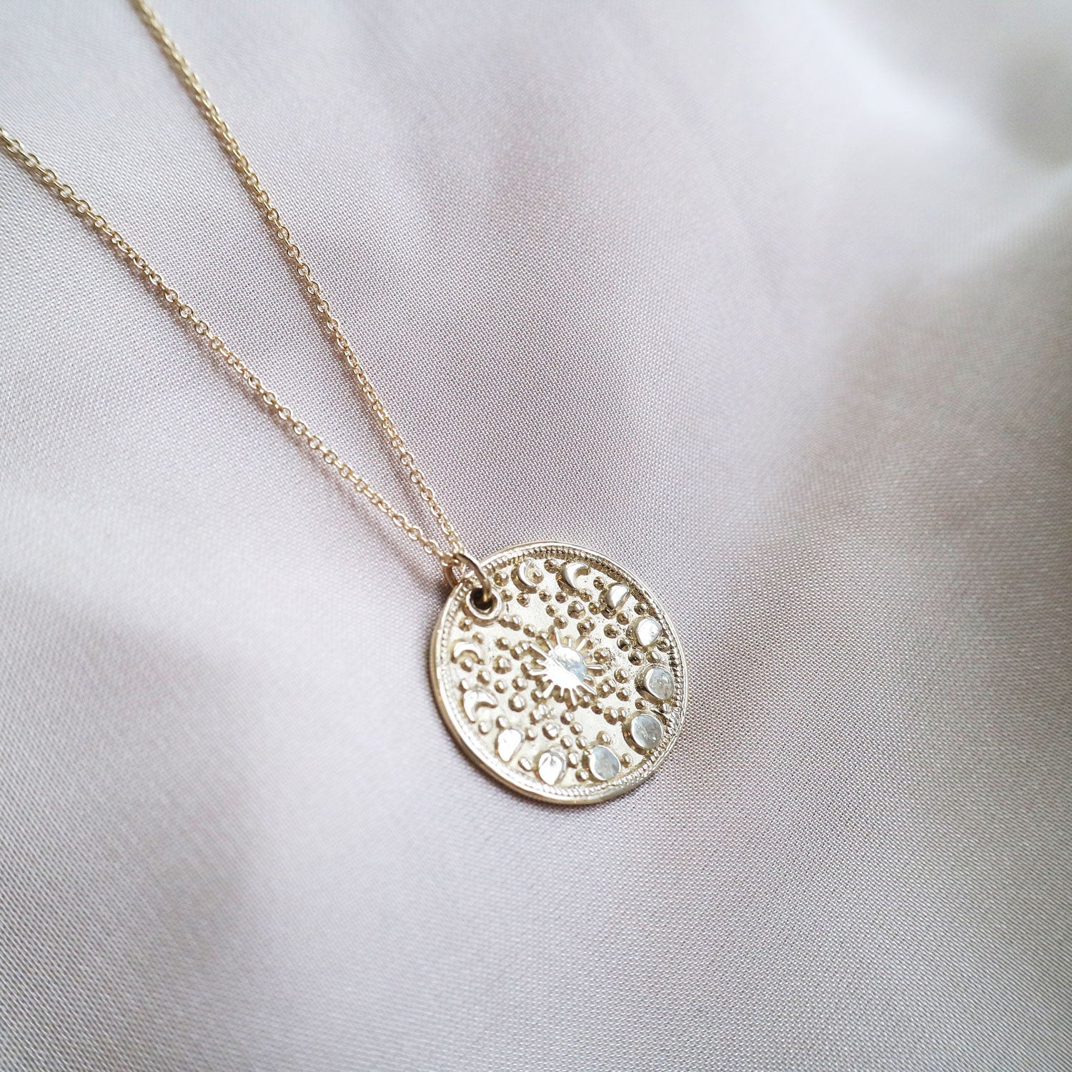 Personalised moon phase deals necklace