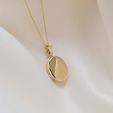 9ct Gold Personalised Oval Locket Necklace