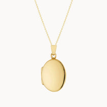 9ct Gold Personalised Oval Locket Necklace