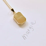 9ct Gold Personalised Rectangle Locket Necklace