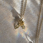 9ct Gold 'Roses Are Red' Pendant Necklace