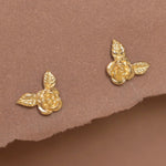 9ct Gold 'Roses Are Red' Stud Earrings