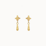 9ct Gold Star Dangle Earrings