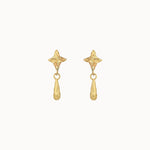 9ct Gold Star Dangle Earrings