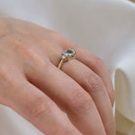 9ct Gold Three Stone Aquamarine Engagement Ring