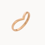 9ct Rose Gold Chevron Nesting Wedding Ring