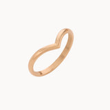 9ct Rose Gold Chevron Nesting Wedding Ring