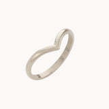 9ct White Gold Chevron Nesting Wedding Ring