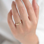 9ct Yellow Gold Frosted Light Wedding Ring