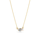 Aureate Sapphire and Diamond Necklace