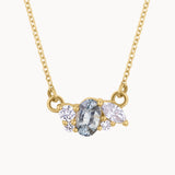 Aureate Sapphire and Diamond Necklace