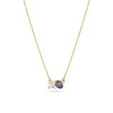 Cerulean Sapphire and Diamond Necklace